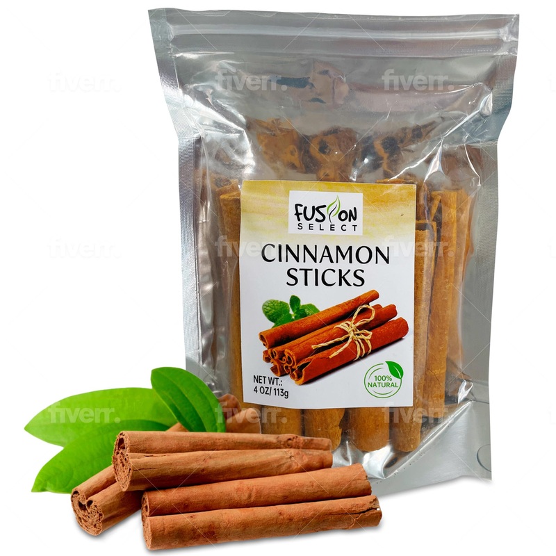Fusion Select Cinnamon Sticks – Whole Canela Bark Pieces For Asian, Indian, & Middle Eastern Cuisine – Herbs & Spices For Baking