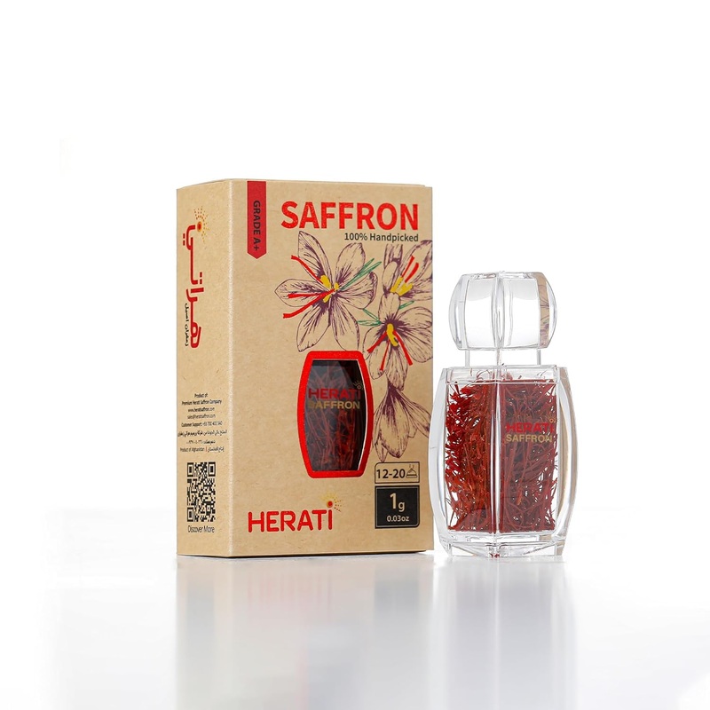 Herati Premium Saffron 1 Grams Superior Saffron Threads, Premium Grade Saffron, Super Negin, All-Red, Spice For All Culinary Use