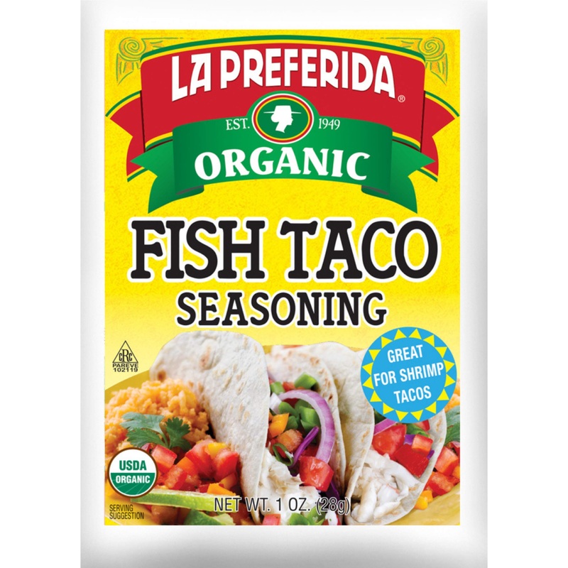 La Preferida Mexican Foods, Organic Fish Taco Seasoning, No Msg Or Artificial Preservatives, 1 Oz (Pack Of 6)