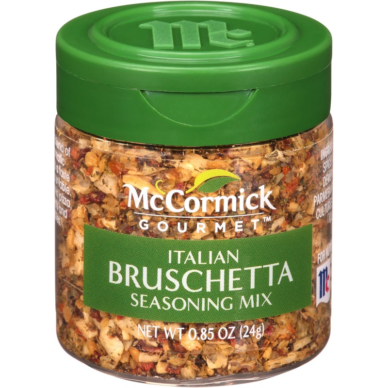 McCormick Gourmet Italian Bruschetta Seasoning Mix, 0.85 oz – Perfect for Authentic Italian Dishes and Appetizers