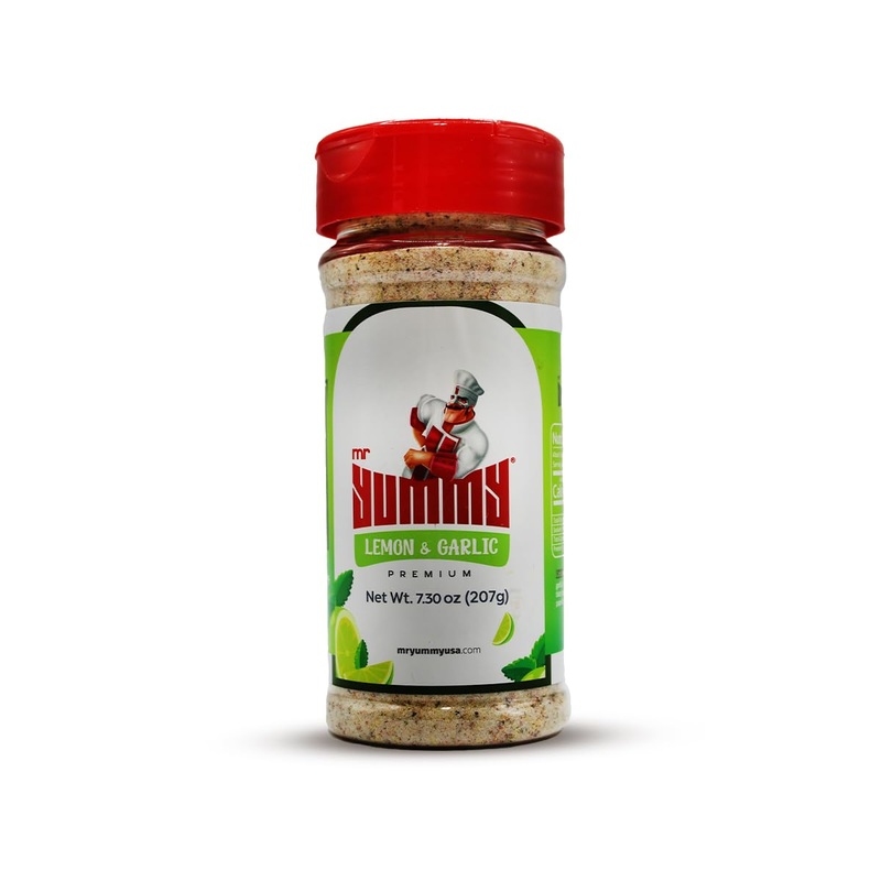 Mr. Yummy | Lemon & Garlicseasoning – Dairy-Free, Gluten-Free, Low Sodium, Keto, No Sugar, Non Gmo, Premium Blend No Preservativ
