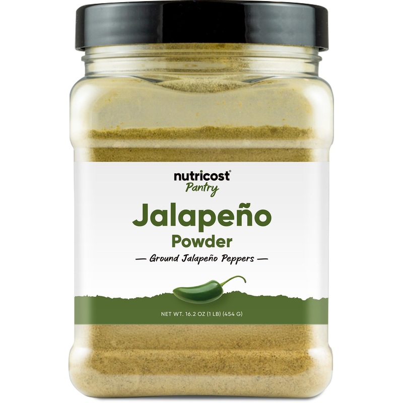 Nutricost Pantry Jalapeo Powder (1 Pound Per Bottle) – Pure Powdered Jalapeo :: Great For Spicy Snacks, Cooking, Soups, Salsa, A