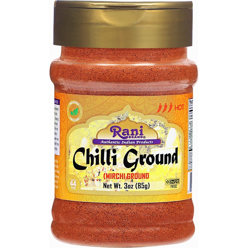 Rani Chilli Powder (Mirchi) Ground Indian Spice 3Oz (85G) Pet Jar ~ All Natural | Salt-Free | Vegan | No Colors | Gluten Friendl