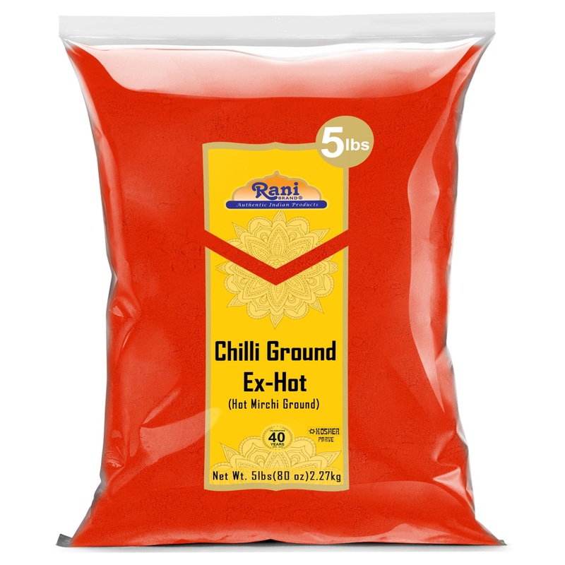 Rani Extra Hot Chilli Powder Indian Spice 80Oz (5Lbs) 2.27Kg Bulk ~ All Natural | No Color Added | Gluten Friendly | Vegan | Non