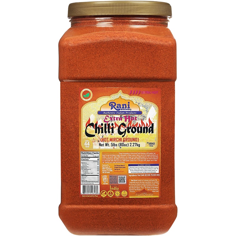 Rani Extra Hot Chilli Powder Indian Spice 80Oz (5Lbs) 2.27Kg Bulk Pet Jar ~ All Natural | No Color Added | Gluten Friendly | Veg