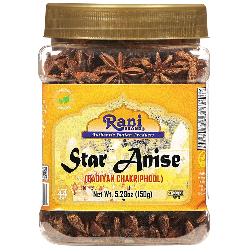 Rani Star Anise Seeds, Whole Pods (Badian Khatai) Spice 5.29Oz (150G) Pet Jar ~ All Natural | Gluten Friendly | Non-Gmo | Kosher
