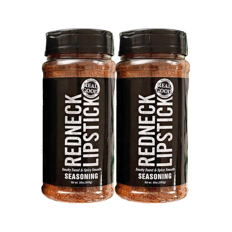 Redneck Lipstick Smoky Sweet & Spicy Seasoning, 10 oz (2 Pack) – Perfect for Meats, Veggies, Dips & Popcorn – Authentic Flavor