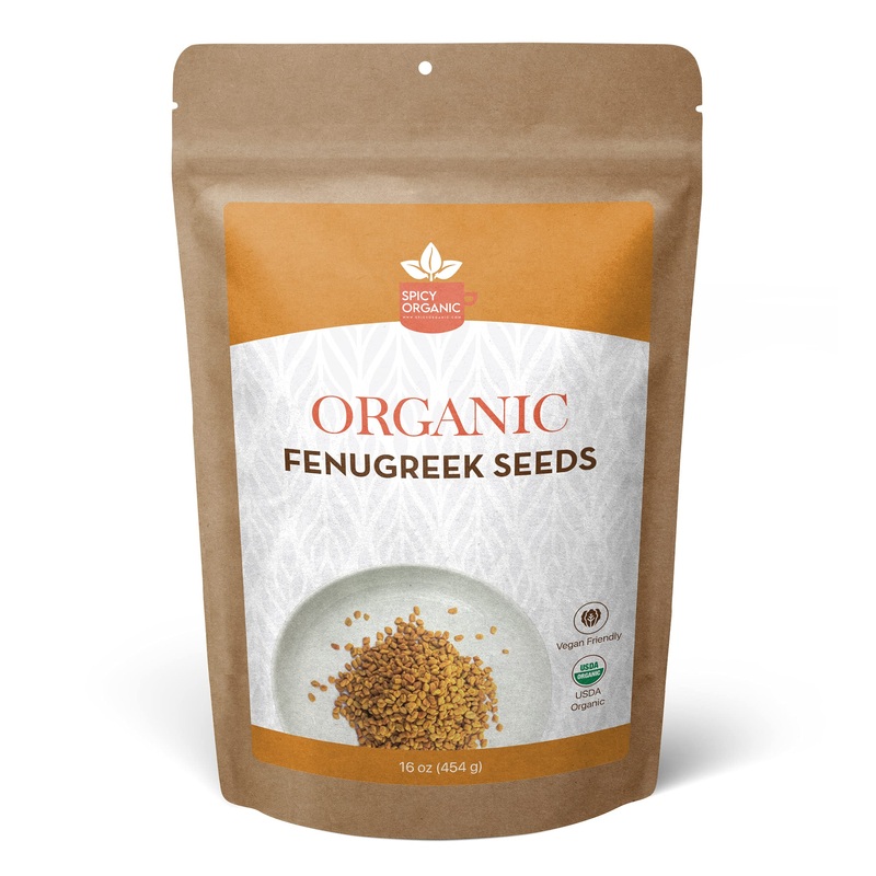 Spicy Organic Fenugreek Seeds – Freshly Packed Methi Seeds – Best Use For Hair & Cooking – 100% Pure Usda Organic – 16 Oz