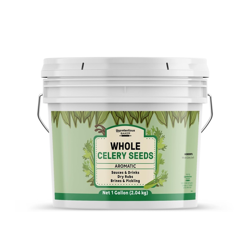 Unpretentious Whole Celery Seeds, 1 Gallon Bucket, Sauces & Dry Rubs, Brine Seasoning, Aromatic