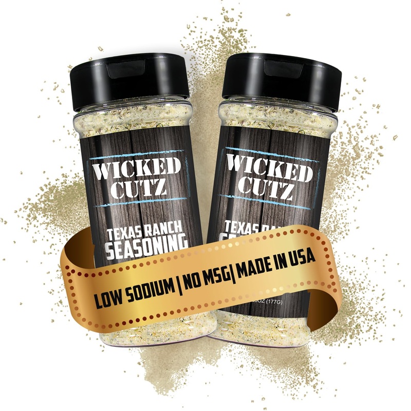 Wicked Cutz Texas Ranch Grill Seasoning Set, 2 Pack Of Grilling Spices, Jerky Seasoning, Low Sodium & No Msg Spices & Seasonings