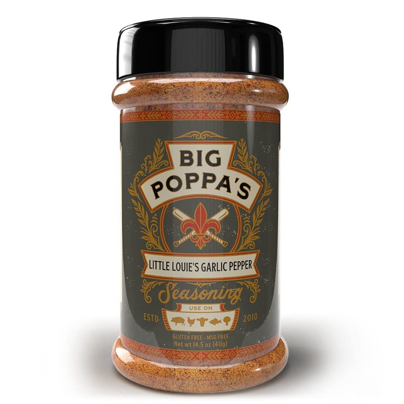 Big Poppa’S Little Louies Garlic Salt With Black Pepper – Gluten-Free All Purpose Seasoning – Ideal As Beef, Chicken, And Even V