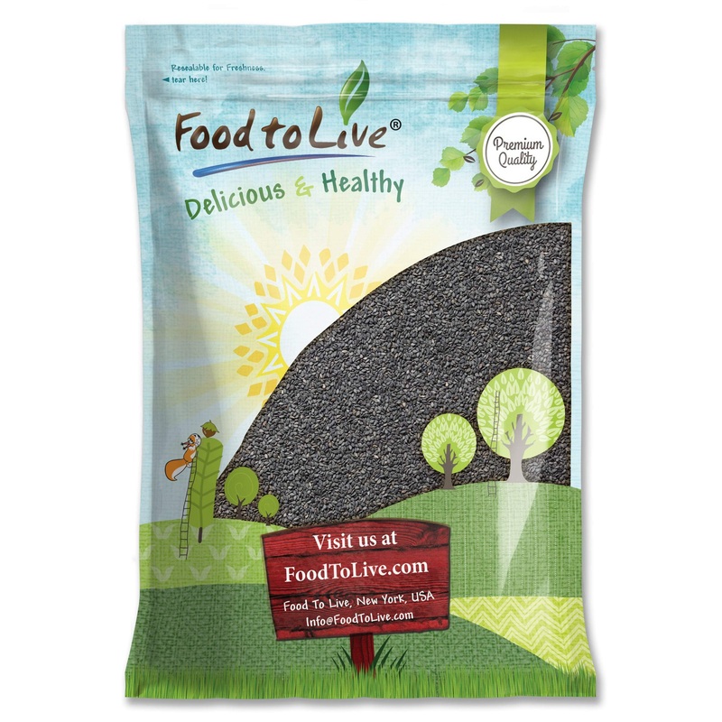Black Sesame Seeds, 8 Pounds – Raw, Unhulled, Kosher, Vegan, Bulk, Kala Til