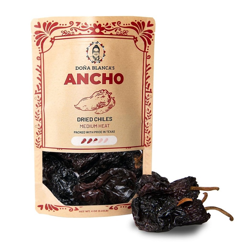 Doa Blanca – Dried Ancho Chiles 4 Oz – Premium Dried Chiles – Great For Birria Sauce, Mexican Mole, Enchiladas, Salsas, And Pozo
