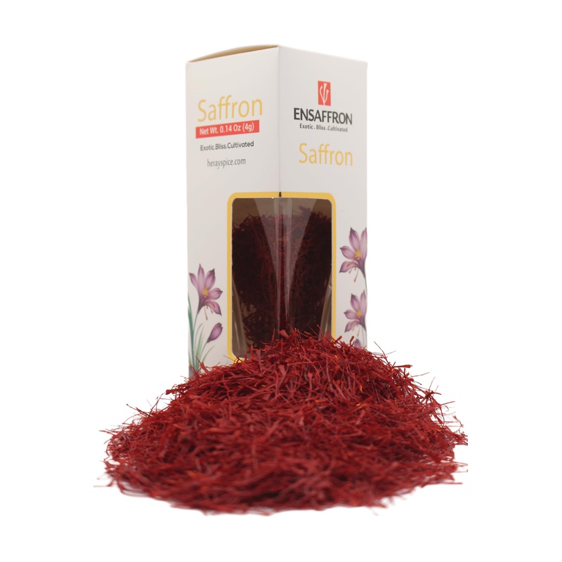 EnSaffron Organic Saffron Threads – 4g Premium Grade A+ Non-GMO, Sunlight Processed, Ideal for Tea, Paella, Rice, Desserts, Risotto