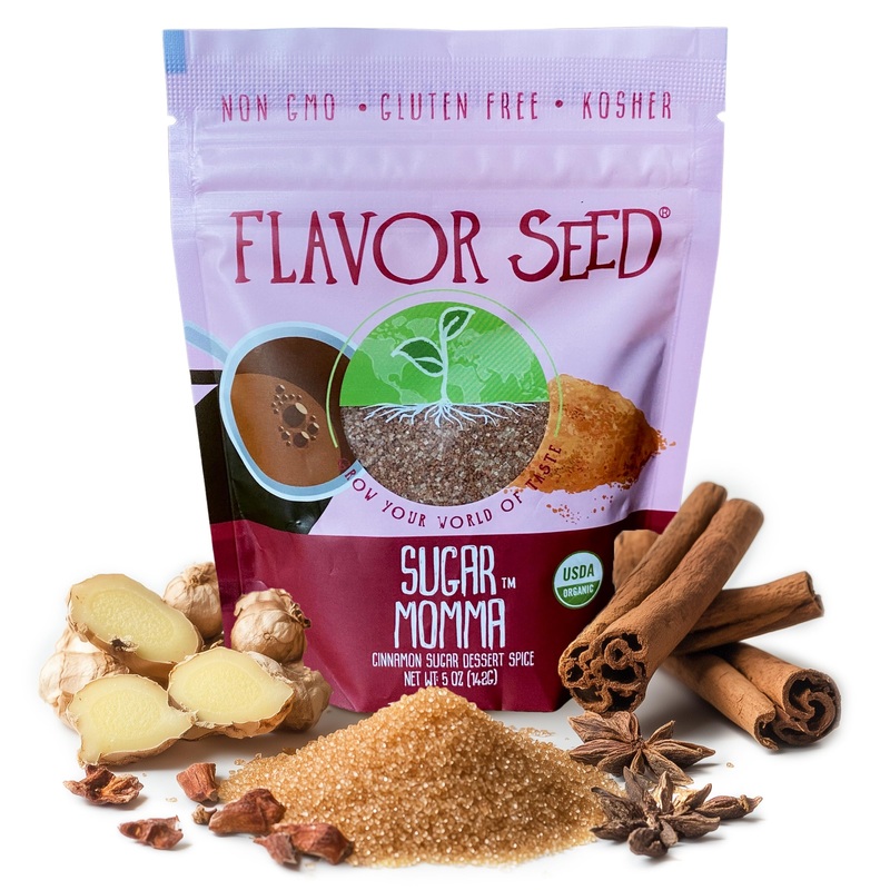 Flavor Seed Sugar Momma Organic Cinnamon Sugar Dessert Spice. Gluten Free Sweet Seasonings And Spices For Cooking & Baking. Garn