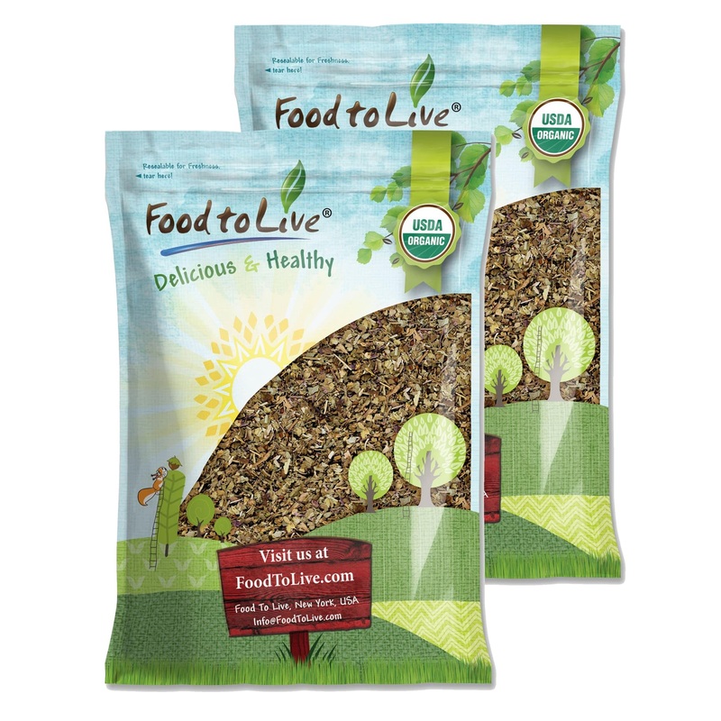 Food To Live – Organic Basil Leaves, 3 Pounds – Dried & Cut. Great For Pizzas, Pesto, Soups, Sauces, Salads And Herbal Tea. Non-