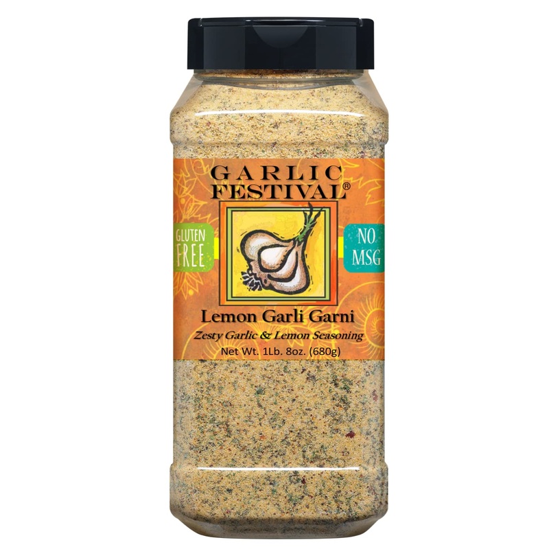 Garlic Festival Foods Lemon Garli Garni Zesty Garlic Seasoning Grande 24 Oz.