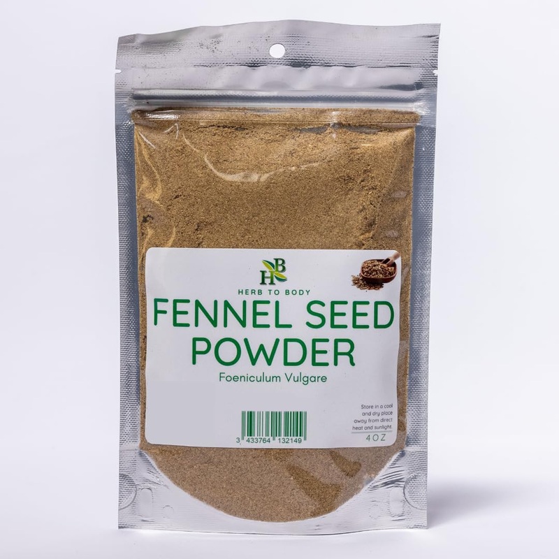 Herb To Body Fennel Seed Powder | Foeniculum Vulgare | Wildcrafted | 4Oz