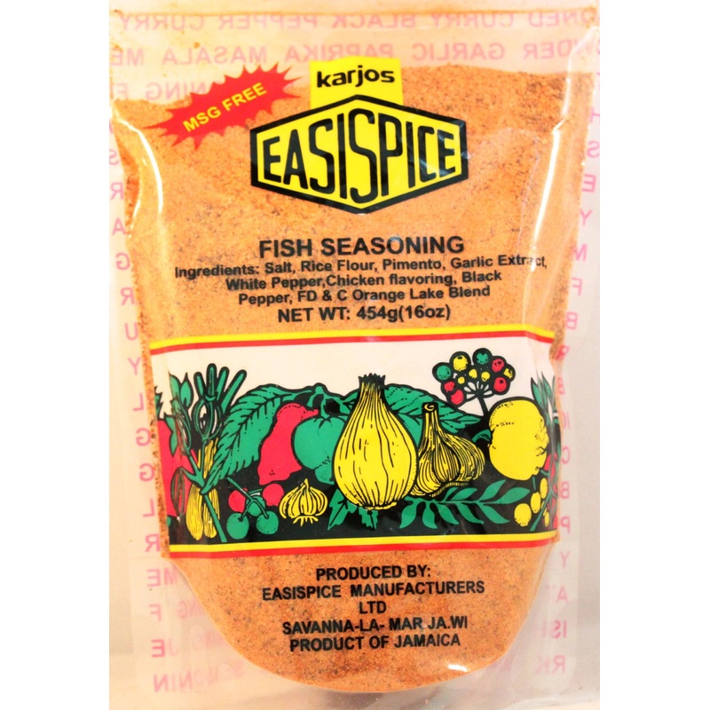 Karjos EasiSpice Fish Seasoning, 16oz – Premium Flavor Enhancer for All Fish Dishes, Perfect for Grilling and Cooking