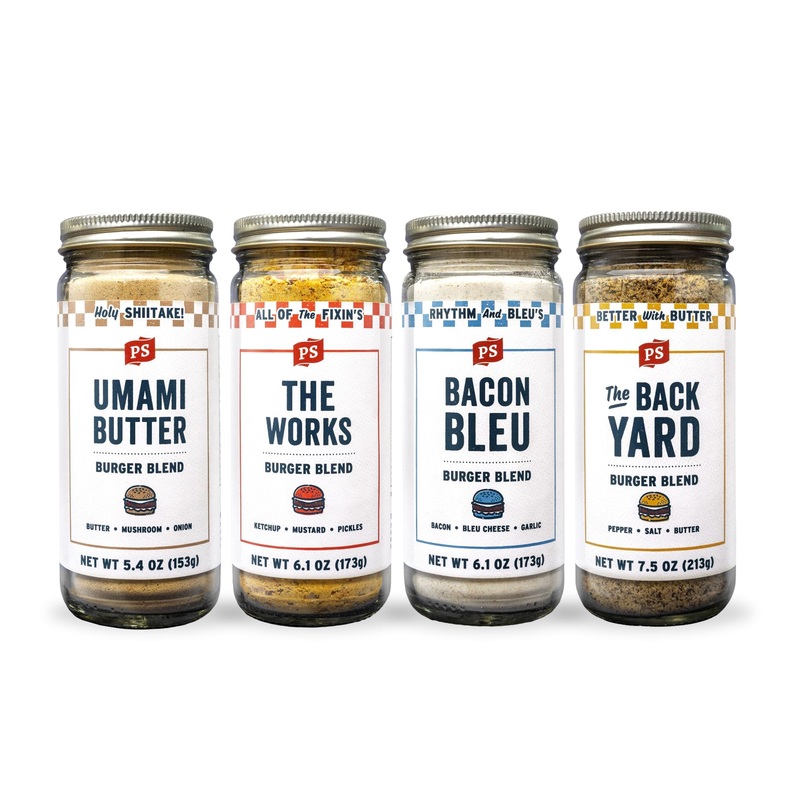 Ps Seasoning The Burger Lovers Bundle 4-Pack – Backyard, Bacon Bleu, The Works, Umami Butter – Smash Burger And Steak Seasoning