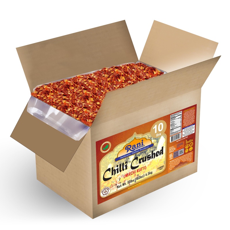 Rani Crushed Red Pepper Flakes 10lbs – All Natural, Gluten Friendly, Vegan, NON-GMO, Kosher, No Salt or Fillers – Pizza Type Cut