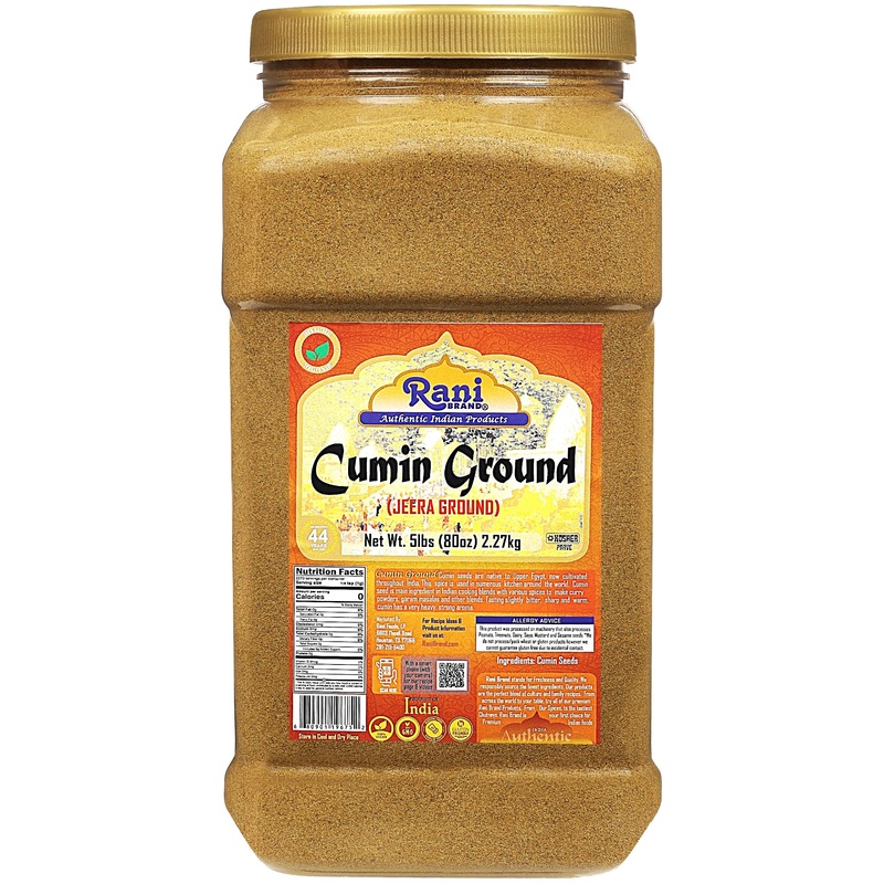 Rani Cumin (Jeera) Powder Spice 80Oz (5Lbs) 2.27Kg Bulk Pet Jar ~ All Natural | Vegan | Gluten Friendly | Non-Gmo | Kosher | Ind