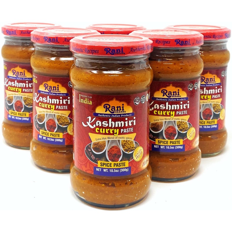 Rani Kashmiri Masala Curry Paste 10.5Oz (300G) Glass Jar, Pack Of 5+1 Free ~ All Natural | Non-Gmo | Vegan | Gluten Free | India