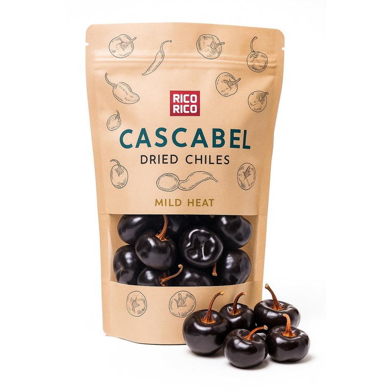 Rico Rico Cascabel Dried Peppers 6 Oz – Premium Cascabel Chiles Secos, Mild Heat & Nutty Flavor For Authentic Mexican Cuisine, R