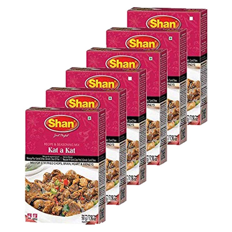 Shan Kat A Kat Recipe And Seasoning Mix 1.76 Oz (50G) – Spice Powder For Stir Fried Chops, Brain, Heart & Kidneys – Suitable For