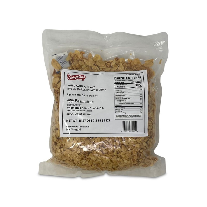 Shirakiku Fried Garlic Flakes | Japanese Garlic And Palm Oil | Prefect For Authentic Asian Traditional Soups, Stir-Fries, Noodle
