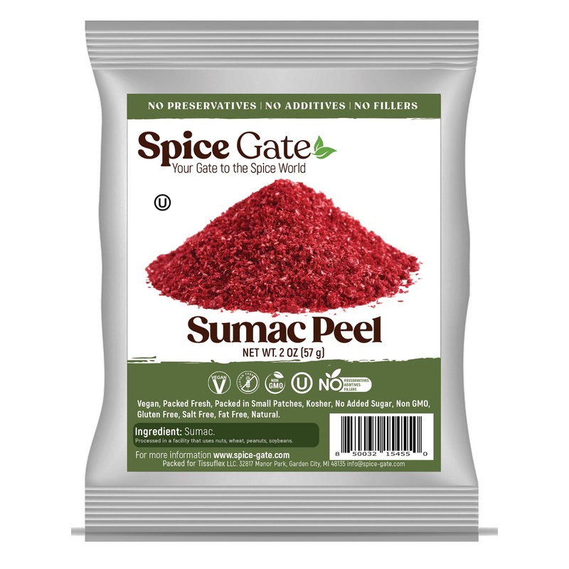 Spice Gate Ground Sumac – 100% Pure Peel, Sumac Seasoning, All Natural
