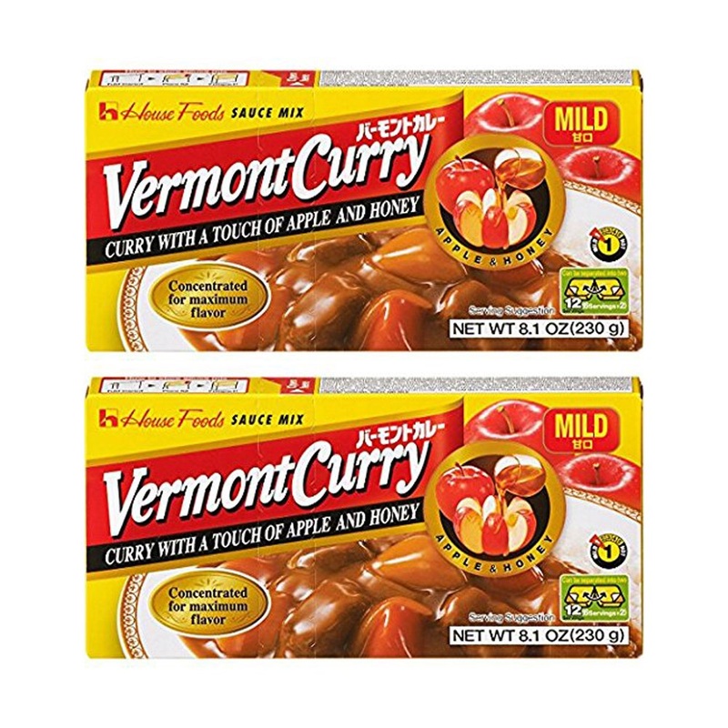 [ 2 Packs ] House Foods Vermont Curry Mild 8.11 Oz (230G)