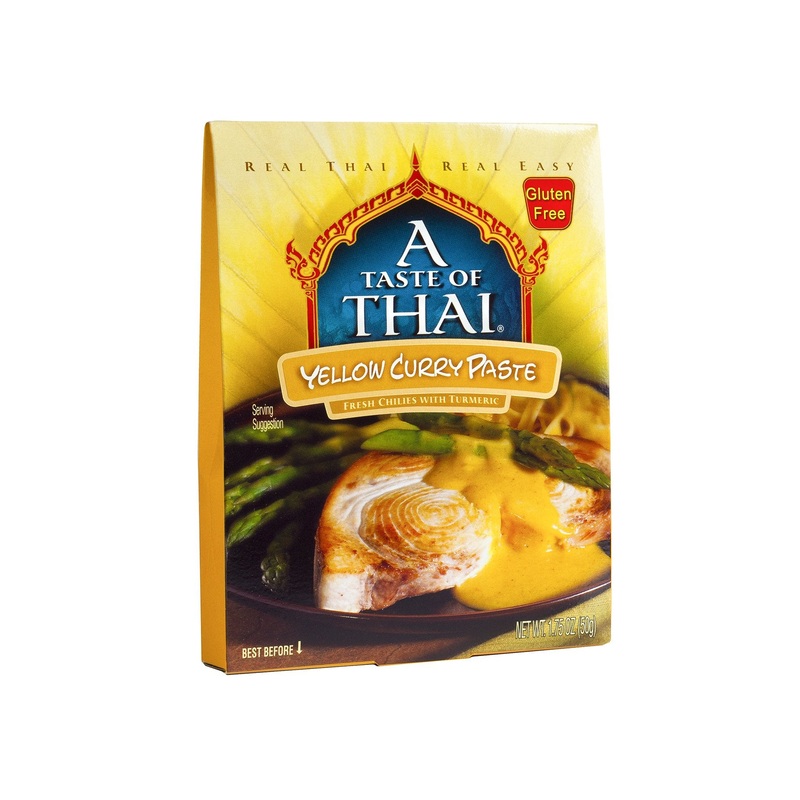 A Taste Of Thai Yellow Curry Paste – 1.75 Oz Pack Of 6 Ready-To-Use Mix | Flavored With Classic Thai Spices | Use As Rub Marinad
