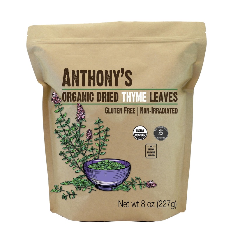 Anthony’S Organic Dried Thyme Leaves, 8 Oz, Gluten Free, Non Irradiated, Non Gmo