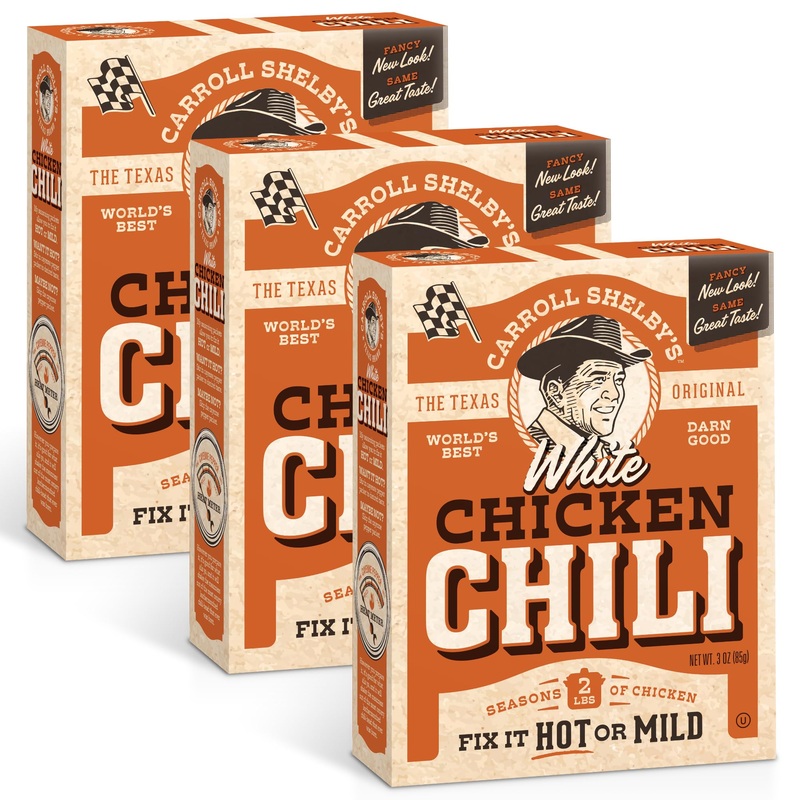Carroll Shelby’S Original Texas Brand White Chicken Chili Kit 3Oz Box (Pack Of 3)