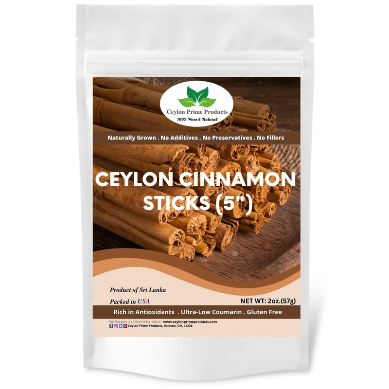 Ceylon Cinnamon Sticks 5” (1 Lb), Premium Grade True Cinnamon From Sri Lanka, 100% Pure And Natural In A Resealable Bag
