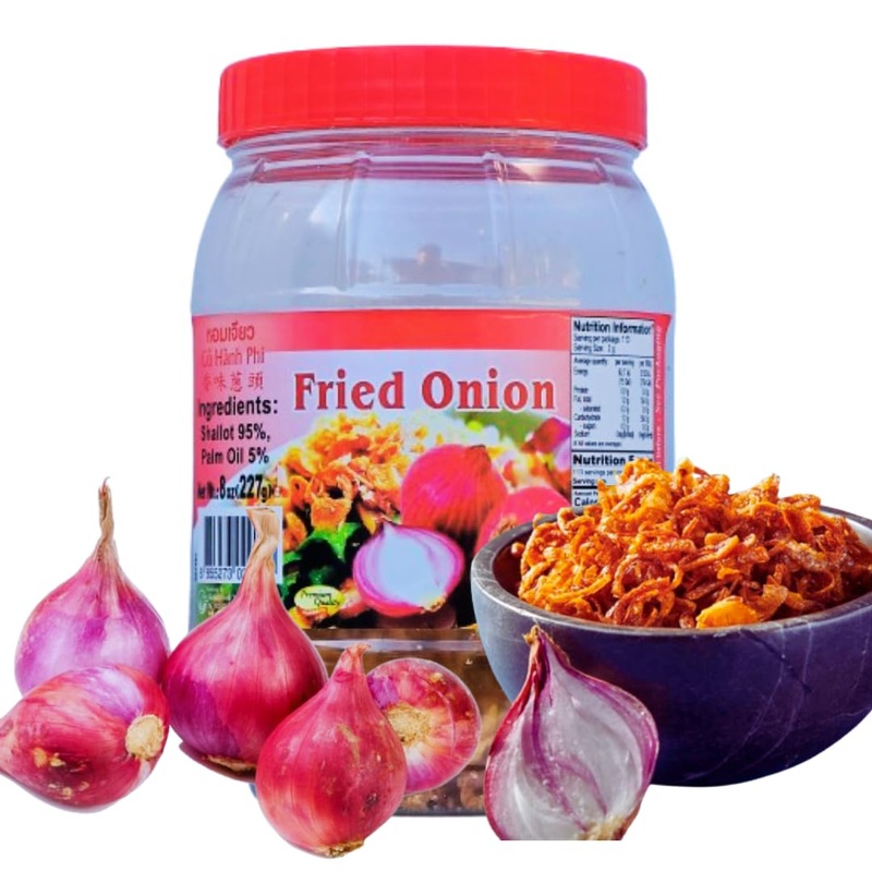 Crispy Golden-Brown Fried Onions | Crunchy, Aromatic Garnish & Seasoning For Pho, Ramen, Pad Thai, And Fried Rice | Perfect For