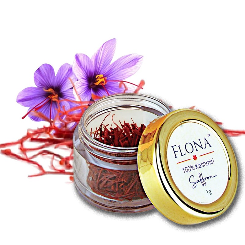 Flona Kashmiri Saffron Threads 1G – 100% Pure & Aromatic Organic Saffron For Cooking, Saffron Tea, Rice & Seasoning, Authentic K