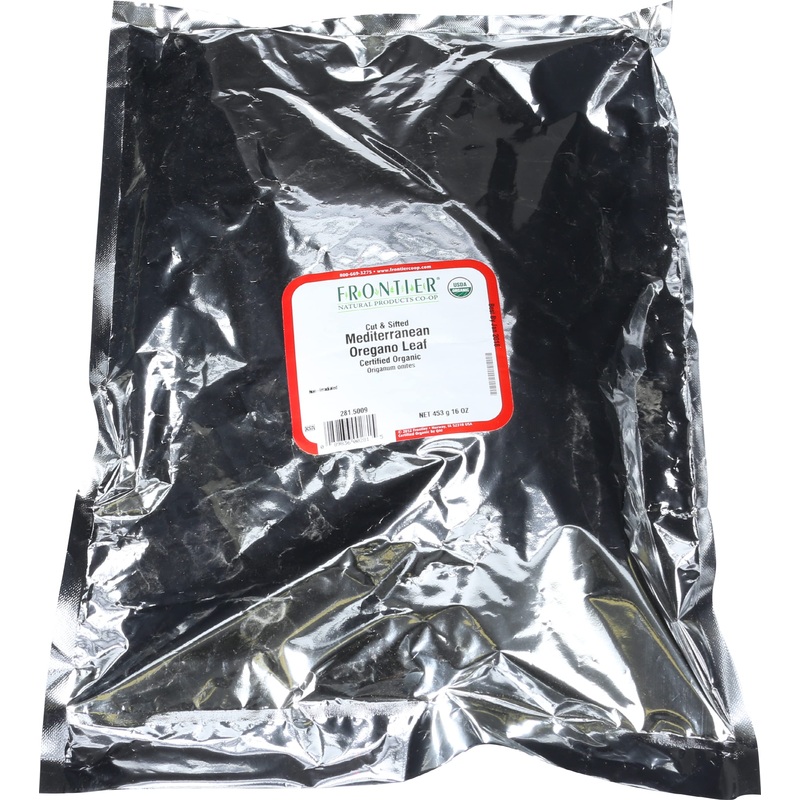 Frontier Herb Certified Organic Cut And Sifted Oregano Leaf, Non Irradiated, 16 Ounce (Pack Of 1)
