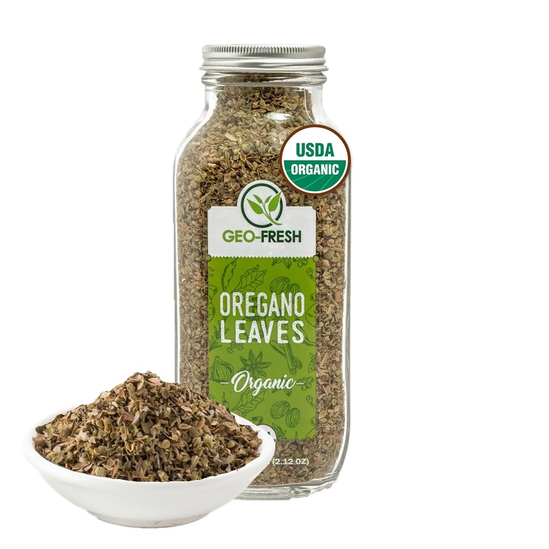 Geo-Fresh Organic Oregano, 2.12 Oz (60G) | Seasoning | Best On Pizza, Pasta, Soup, Chicken & Many More | Non-Gmo, Kosher, 100% O