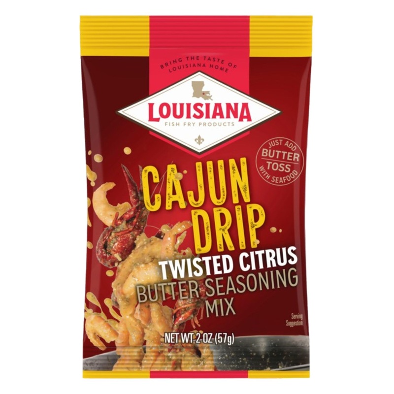 Louisiana Fish Fry Cajun Drip Twisted Citrus Butter Seasoning Mix – Seasoned Butter Sauce For Seafood – 2 Oz. Bag (Pack Of 1) –