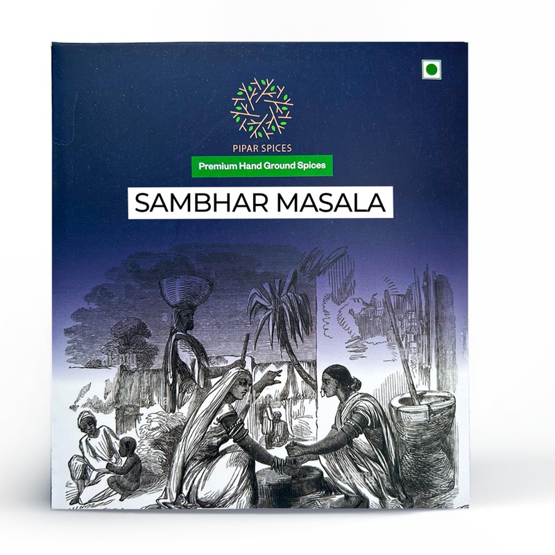 Pipar Spices Sambhar Masala – 100G (3.53 Oz) Pack | Hand Grounded For Rich Aroma And Flavor