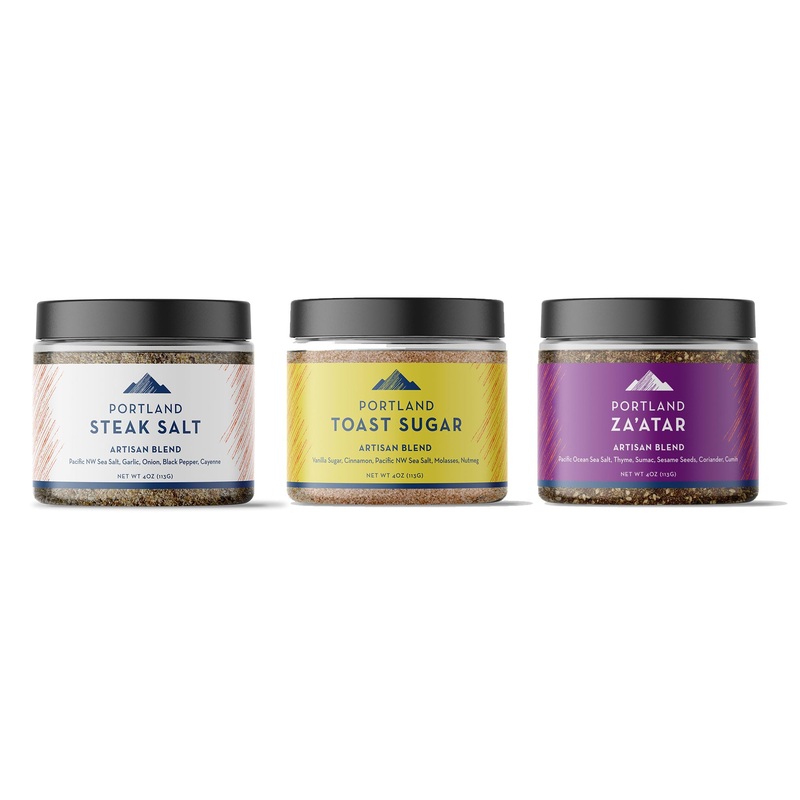 Portland Salt Co. Classic Spice Blends – Steak Salt, Toast Sugar, Za’Atar – Signature All-Purpose Seasoning & Gourmet Rub – Non-