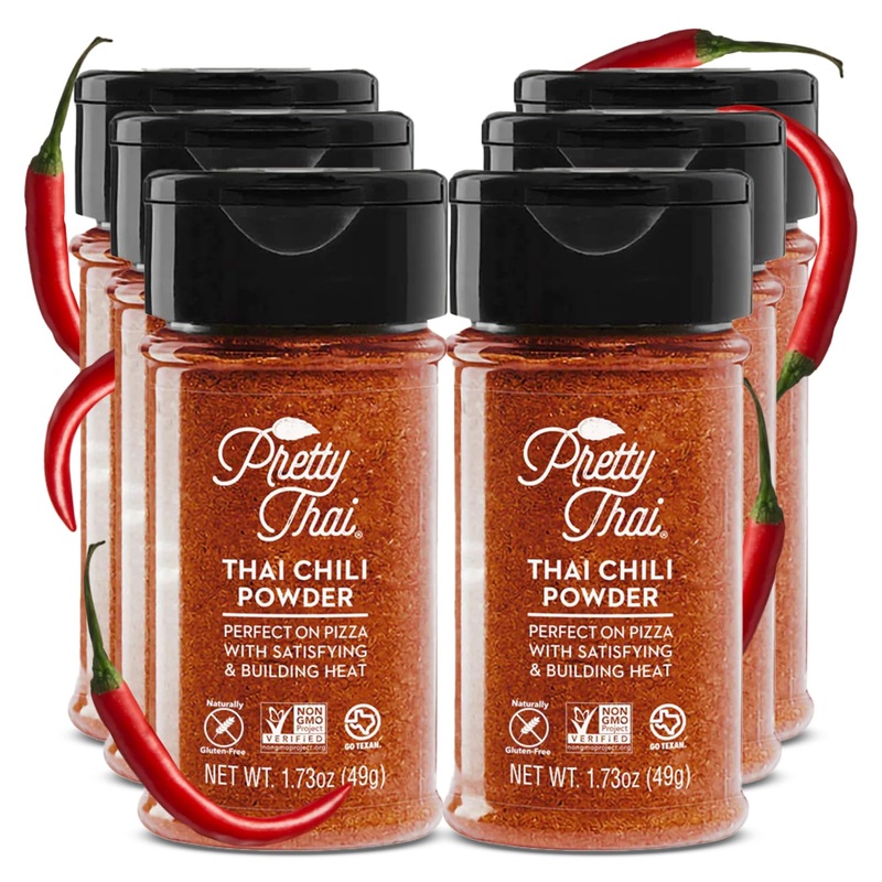 Pretty Thai Chili Powder – 1.7Oz, Pack Of 6 I Chili Seasoning Mix With Dried Thai Chili Flakes, Asian Cooking Spices For Authent