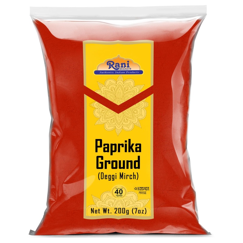 Rani Paprika (Deggi Mirch, Low Heat) Spice Powder, Ground 7Oz (200G) ~ All Natural, Salt-Free | Vegan | No Colors | Gluten Frien