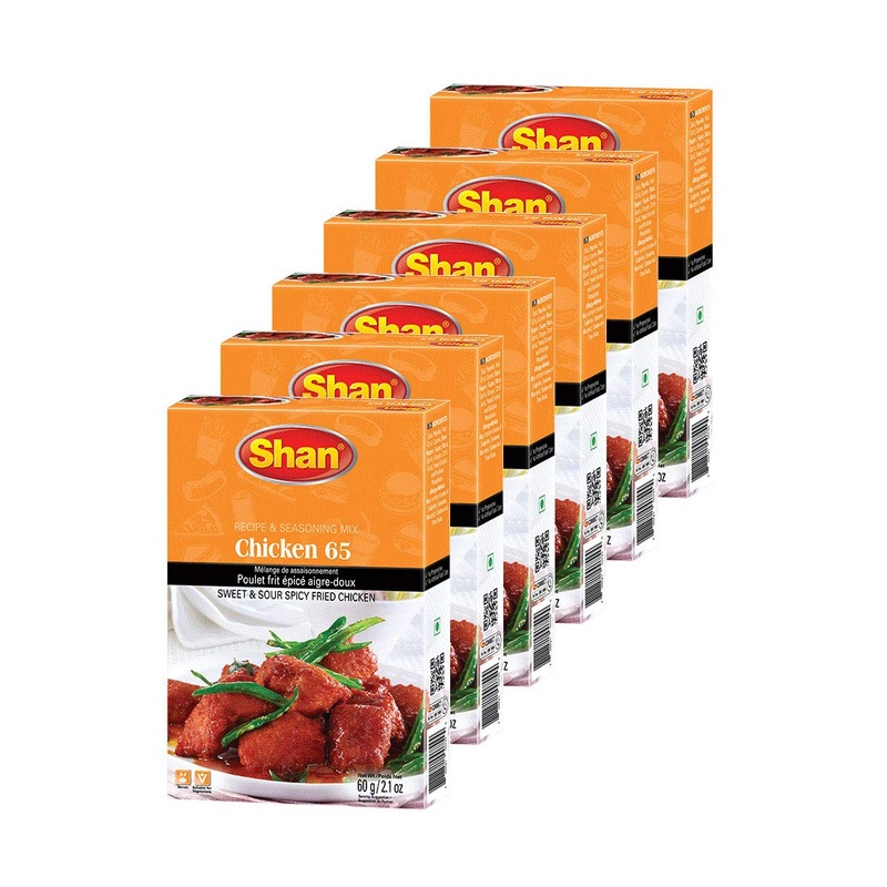 Shan Chicken 65 Recipe And Seasoning Mix 2.1 Oz (60G) – Spice Powder For Sweet And Sour Spicy Fried Chicken – Suitable For Veget