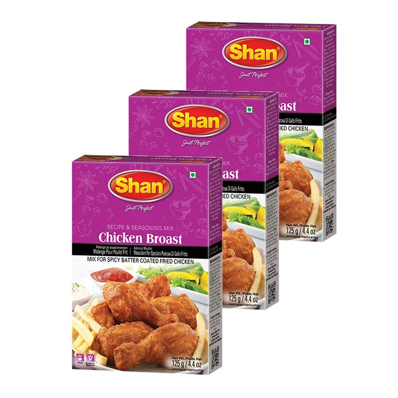 Shan Chicken Broast Recipe And Seasoning Mix 4.40 Oz (125G) – Spice Powder For Batter Coated Fried Chicken – Suitable For Vegeta