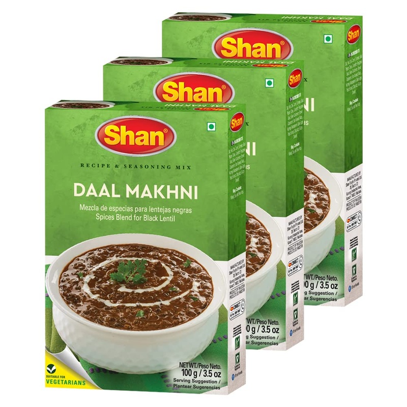 Shan Daal Makhni Recipe & Seasoning Mix 100G (3.52Oz) Pack Of 3 – Spice Blend For Black Lentil – Suitable For Vegetarians – Airt