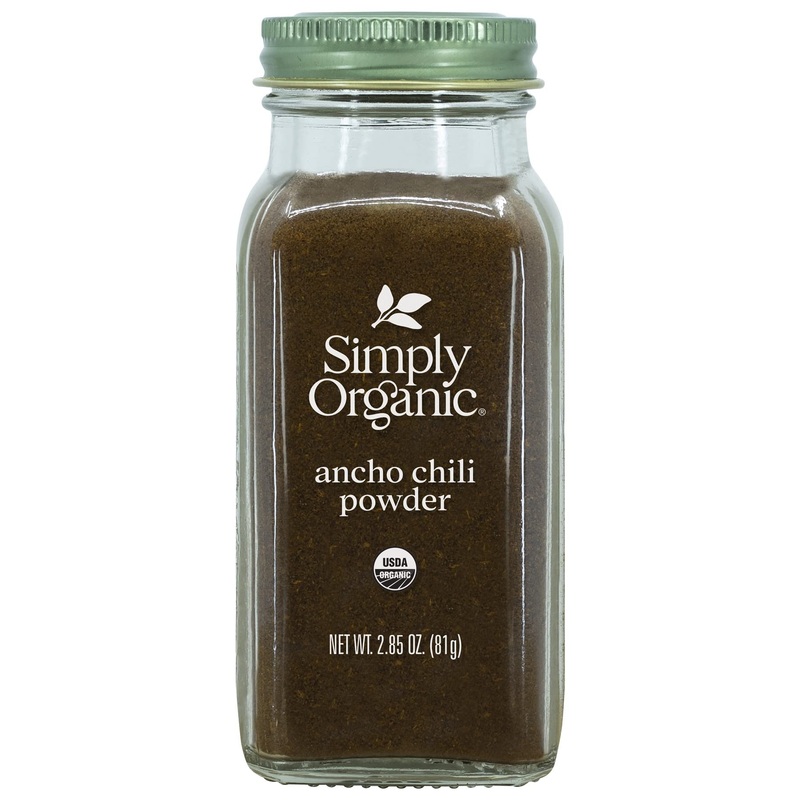 Simply Organic Ancho Chili Powder, Certified Organic | 2.85 Oz | Pack Of 3