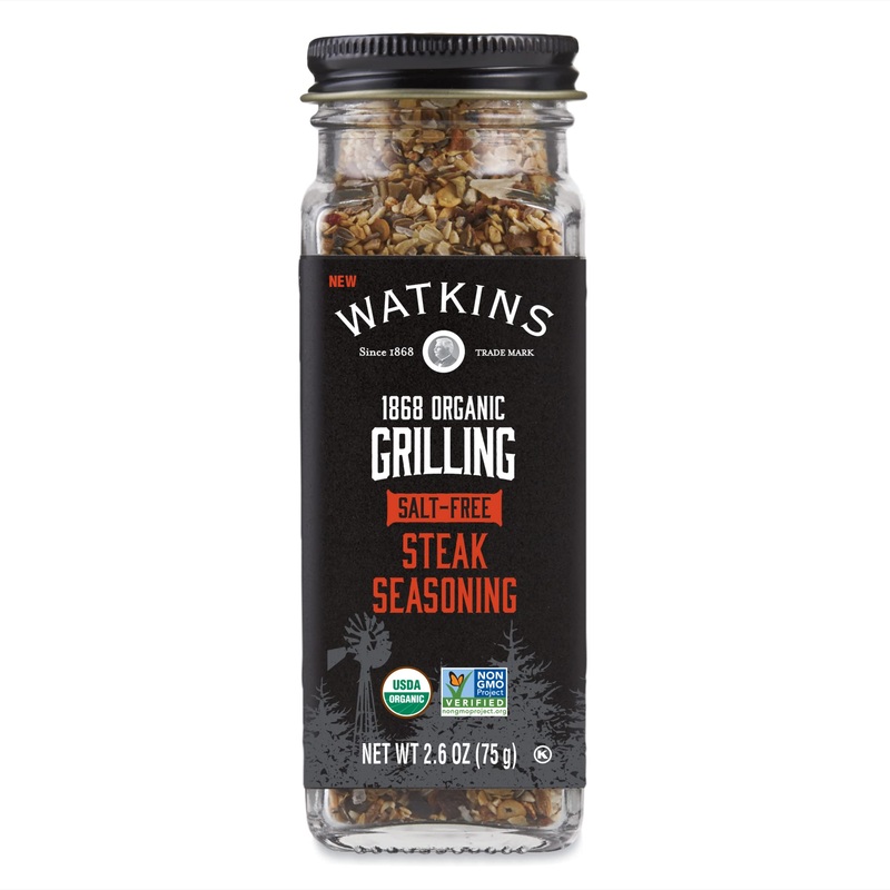 Watkins Salt-Free Organic Steak Seasoning, 2.6 Oz, 1-Pack
